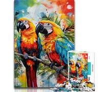 Puzzle da 1000 pezzi per adulti, regali artistici a forma di tucano, giocattoli educativi per imparare, attività divertenti a casa, regalo di compleanno, regali di viaggio, 38x26cm