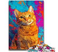 Puzzle da 1000 pezzi per adulti,regali artistici con pittura a olio di gatti,puzzle per adulti,giocattoli da gioco Ogni pezzo è unico: un gioco stimolante e divertente per tutta la famiglia