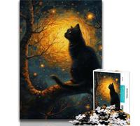 Puzzle da 1000 pezzi per adulti, regali artistici, gatti, giocattoli educativi per l'apprendimento, giochi per famiglie, adatti per la decorazione del desktop (38x26cm)