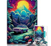 Puzzle da 1000 pezzi per adulti regali auto al neon nella natura puzzle per adolescenti per giochi educativi giocattoli regali di compleanno regali arte murale 26x38cm