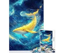 Puzzle da 1000 pezzi per adulti regali balena dorata degli abissi decorazione per la casa giocattoli regalo divertente gioco rompicapo sfida educativa dimensioni 50x75cm
