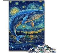 Puzzle da 1000 pezzi per adulti, regali "Balene nel cielo notturno", difficili, difficili, regali per amici e familiari, adatti per bambini di età compresa tra 26 e 14 anni (dimensioni 26x38cm)