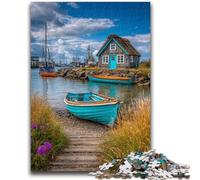 Puzzle da 1000 pezzi per adulti, regali, barche su un'isola turistica, giocattoli educativi, giochi per famiglie, regali per amici e parenti, 50x75cm