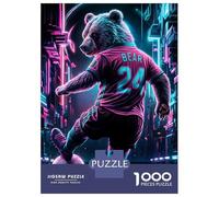 Puzzle Da 1000 Pezzi Per Adulti, Regali Bear Playing Football Puzzle Giochi Rilassanti Difficile Difficile Regalo Di Compleanno, Regali, 52x38cm/1000pcs