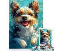Puzzle da 1000 pezzi per adulti regali Biewer Yorkshire Terrier giocattoli per la casa fantastici regali e giocattoli gioco pratico ogni pezzo è unico - dimensioni 38x52cm
