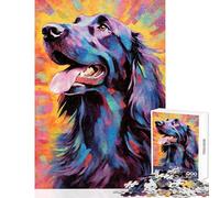 Puzzle da 1000 pezzi per adulti regali cane colorato a pelo piatto giocattolo educativo regali di Babbo Natale segreto gioco rompicapo ogni pezzo è unico - (dimensioni 38x52cm)
