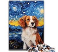 Puzzle da 1000 pezzi per adulti, regali "Cane sotto le stelle", per età 14 anni e oltre, giocattolo educativo intellettuale decompressivo, ottimo regalo, 50x75cm