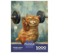 Puzzle Da 1000 Pezzi Per Adulti, Regali Cat Funny Training Strong Puzzle Per Adulti, Giochi Rilassanti, Decorazione Murale, Regalo Di Compleanno, Regali, 52x38cm/1000pcs