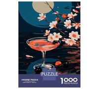 Puzzle Da 1000 Pezzi Per Adulti, Regali Cherry Blossom Cocktail Art Print Puzzle Per Adulti, Giochi Per Famiglie, Divertimento Per Tutta La Famiglia, Impegnativo Da Completare 38x26cm/1000pcs
