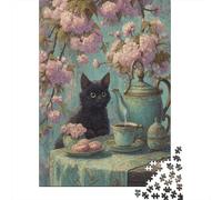 Puzzle Da 1000 Pezzi Per Adulti, Regali Cherry Blossom Tea Party Puzzle Giochi Rilassanti Difficile Difficile Regalo Di Compleanno, Regali, 38x26cm/1000pcs