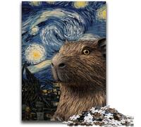 Puzzle da 1000 pezzi per adulti, regali, cielo notturno, Capibara, antistress, vacanza a casa, ammazza il tempo, lista dei desideri con Babbo Natale, 50x75cm