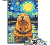 Puzzle da 1000 pezzi per adulti, regali, cielo notturno, Capibara, giocattoli educativi, giochi per famiglie, adatti per la decorazione della scrivania (dimensioni 26x38cm)