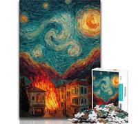 Puzzle da 1000 pezzi per adulti, regali "Città sotto il cielo notturno", giochi educativi classici, regali di Babbo Natale segreto per età dai 14 anni in su, 38x26cm