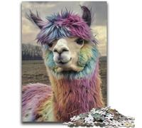 Puzzle da 1000 pezzi per adulti, regali colorati con alpaca, gioco stimolante, ideale come regalo per tutta la famiglia, 26x38cm