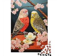 Puzzle Da 1000 Pezzi Per Adulti, Regali Colorful Parrots with Blossoms Puzzle Per Adulti, Giocattoli Fai Da Te, Migliora La Memoria, Regali Per Amici E Familiari 38x26cm/1000pcs