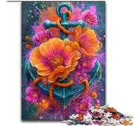 Puzzle da 1000 pezzi per adulti,regali con ancora e fiori,divertimento in famiglia,attività divertenti a casa,regalo di compleanno,regali di viaggio,per ragazzi dai 14 anni in su (dimensioni 50x75cm)