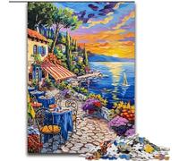 Puzzle da 1000 pezzi per adulti, regali con paesaggi urbani mediterranei, giocattoli educativi ideali come regalo per tutta la famiglia dai 14 anni in su (dimensioni 26x38cm)
