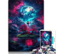 Puzzle da 1000 pezzi per adulti, regali Dengta Under The Blood Moon, aiuta il cervello a esercitare giocattoli avvincenti per coltivare la pazienza, decorazione perfetta 38x26cm