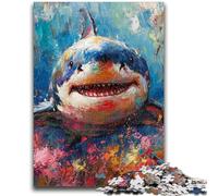 Puzzle da 1000 pezzi per adulti, regali di animali, squali, antistress, vacanze a casa, ammazza tempo, lista dei desideri con Babbo Natale, 50x75cm