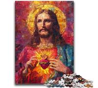 Puzzle da 1000 pezzi per adulti, regali di arte di Gesù, gioco stimolante, ideale come regalo per tutta la famiglia, 50x75cm