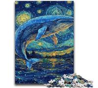 Puzzle da 1000 pezzi per adulti, regali di balene nel cielo notturno, puzzle per adulti, gioco impegnativo per tutti, per donne, regali per uomini (38x26cm)