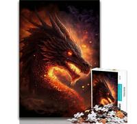 Puzzle da 1000 pezzi per adulti, regali di drago di fuoco in paradiso, puzzle per adolescenti, rompicapo, regalo di compleanno per uomini (dimensioni 38x26cm)