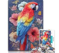 Puzzle da 1000 pezzi per adulti, regali di fiori e pappagalli, giocattoli educativi per l'apprendimento, giochi per famiglie, regali di compleanno unici, 75x50cm
