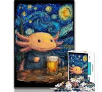 Puzzle da 1000 pezzi per adulti, regali di Natale con salamandra nel cielo notturno, gioco educativo per famiglie, decorazione da parete, regali unici per compleanno e Natale, 75x50cm