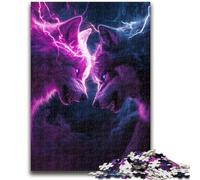 Puzzle da 1000 pezzi per adulti, regali Due lupi, antistress, per trascorrere il tempo a casa, lista dei desideri con Babbo Natale, 50x75cm