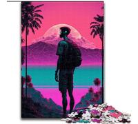 Puzzle da 1000 pezzi per adulti, regali, estetica Vaporwave, gioco per famiglie, antistress, sfida difficile, un'opera d'arte per bambini dai 14 anni in su (dimensioni 26x38cm)