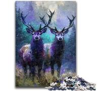 Puzzle da 1000 pezzi per adulti, regali fantasy per cervi dai 14 anni in su, giocattoli da gioco perché è l'ideale come regalo per tutta la famiglia, 26x38cm