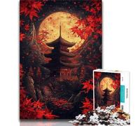 Puzzle da 1000 pezzi per adulti, regali fantasy tempio giapponese, giocattoli per l'intrattenimento della famiglia, gioco educativo per compleanno, Natale per bambini dai 14 anni in su, 38x26cm