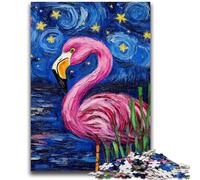 Puzzle da 1000 pezzi per adulti, regali Flamingo Night Sky per età 14+, difficili da completare ma divertenti e umoristici, ottimi regali e giocattoli 26x38cm