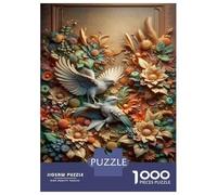 Puzzle Da 1000 Pezzi Per Adulti, Regali Floral Birds Wall Art Puzzle Giochi Rilassanti Difficile Difficile Regalo Di Compleanno, Regali, 52x38cm/1000pcs