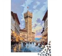 Puzzle Da 1000 Pezzi Per Adulti, Regali Florence Cityscape with People Puzzle Giochi Rilassanti Difficile Difficile Regalo Di Compleanno, Regali, 38x26cm/1000pcs