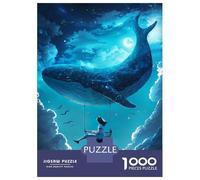Puzzle Da 1000 Pezzi Per Adulti, Regali Fly To The Moon With Whale Puzzle Per Adulti, Giochi Rilassanti, Corsa Di Velocità Manuale, Regalo Di Compleanno, Regali, 70x50cm/1000pcs