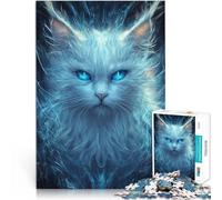 Puzzle da 1000 pezzi per adulti, regali gatto bianco magico Fatto di carta,da 14 anni in su Home Giochi Educativi Giocattoli Fai da Te Donazione di opere d'arte。misurare:38x52cm