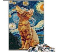 Puzzle da 1000 pezzi per adulti, regali "Gatto sotto il cielo stellato", giocattoli educativi per l'apprendimento, giochi per famiglie, regali e compleanni unici dimensioni 50x75cm