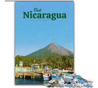 Puzzle da 1000 pezzi per adulti, regali, giocattoli per l'intrattenimento della famiglia, visita il Nicaragua, con poster abbinato e foglio di quiz (50x75cm) 1000 pezzi