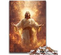 Puzzle da 1000 pezzi per adulti, regali, giocattolo educativo per l'apprendimento dell'arte di Gesù, ideale come regalo per tutta la famiglia, 26x38cm