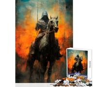 Puzzle da 1000 pezzi per adulti regali giocattolo misterioso cavaliere decorazione da parete ottimo regalo giochi educativi interessanti riduzione dello stress dimensioni 38x52cm