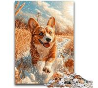 Puzzle da 1000 pezzi per adulti, regali, gioco Happy Corgi, giocattoli, ogni pezzo è unico - gioco divertente e stimolante per tutta la famiglia, 26x38cm
