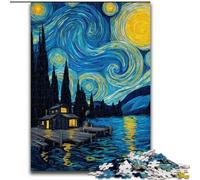 Puzzle da 1000 pezzi per adulti, regali "Il cielo notturno di Van Gogh", difficili, difficili, regali per amici e familiari, adatti per bambini di età compresa tra 26 e 38cm