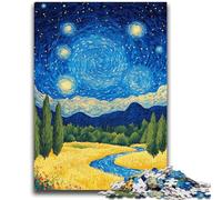 Puzzle da 1000 pezzi per adulti, regali "Il cielo notturno di Van Gogh" per età 14+ Difficili da completare ma divertenti e umoristici Ottimi regali e giocattoli 26x38cm