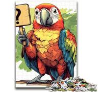 Puzzle da 1000 pezzi per adulti, regali "Il pappagallo che fa domande", antistress, per trascorrere il tempo in casa, lista dei desideri con Babbo Natale, 38x26cm