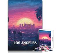 Puzzle da 1000 pezzi per adulti,regali,illustrazione dello skyline del tramonto di Los Angeles,gioco stimolante,giocattoli,decorazione perfetta,giocattolo,decorazione da parete,dimensioni 50x75cm