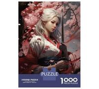 Puzzle Da 1000 Pezzi Per Adulti, Regali Japanese Samurai Woman Art Print Puzzle Giochi Rilassanti Difficile Difficile Regalo Di Compleanno, Regali, 70x50cm/1000pcs