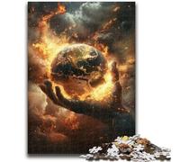 Puzzle da 1000 pezzi per adulti, regali "La Terra nel palmo della tua mano", puzzle per adulti, antistress, sfida difficile, regali di Babbo Natale segreto (26x38cm)