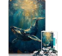 Puzzle da 1000 pezzi per adulti,regali Majestic Fantasy Whale,1000 pezzi per adolescenti,giocattoli educativi per l'apprendimento,giochi per famiglie,regali e compleanni unici (dimensioni 38x26cm)