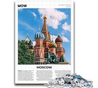 Puzzle da 1000 pezzi per adulti, regali Mosca, 1000 pezzi per adulti, giochi divertenti per famiglie, ideali come regalo per tutta la famiglia (50x75cm)